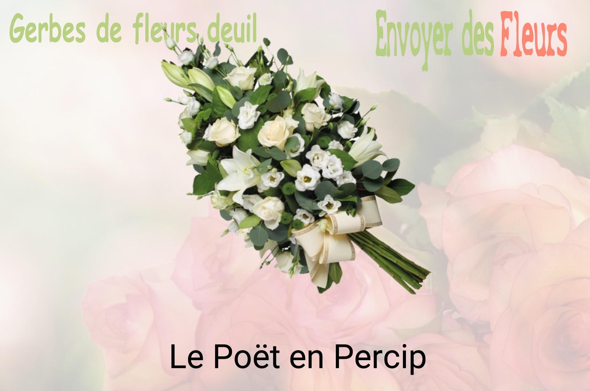 Gerbe de fleurs de deuil livrée à Le Poët-en-Percip